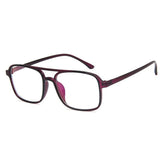 Eddie TR90 Vintage Double Beam Glasses Geometric Frames Southood Clear purple